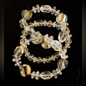 Beaded Stretch Bracelet trio.